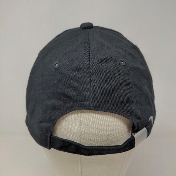 Unbranded Men's Slideback Hat Black Adjustable Blank Vent Holes - Picture 5 of 6